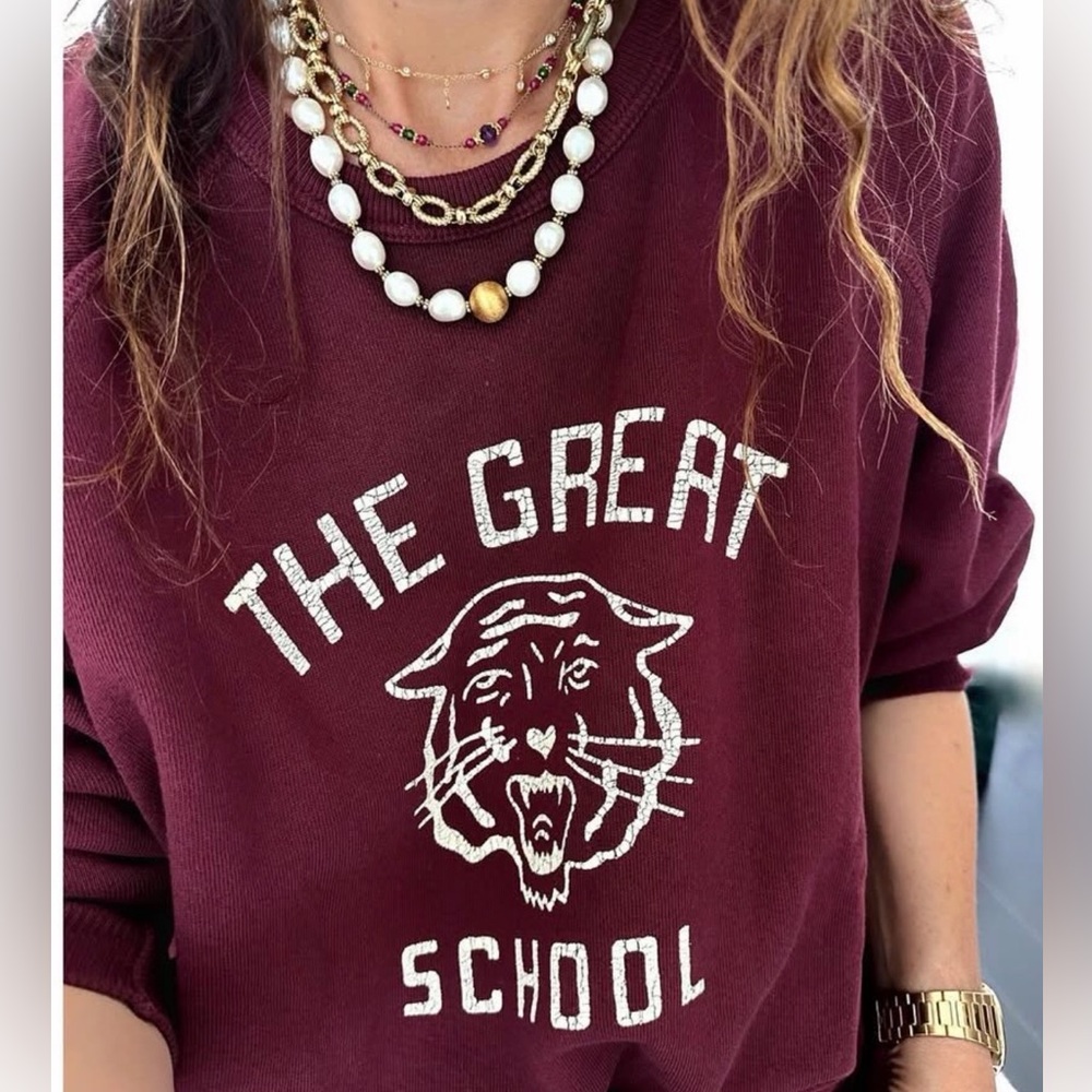 ✨THE GREAT. Burgundy Crew Neck✨